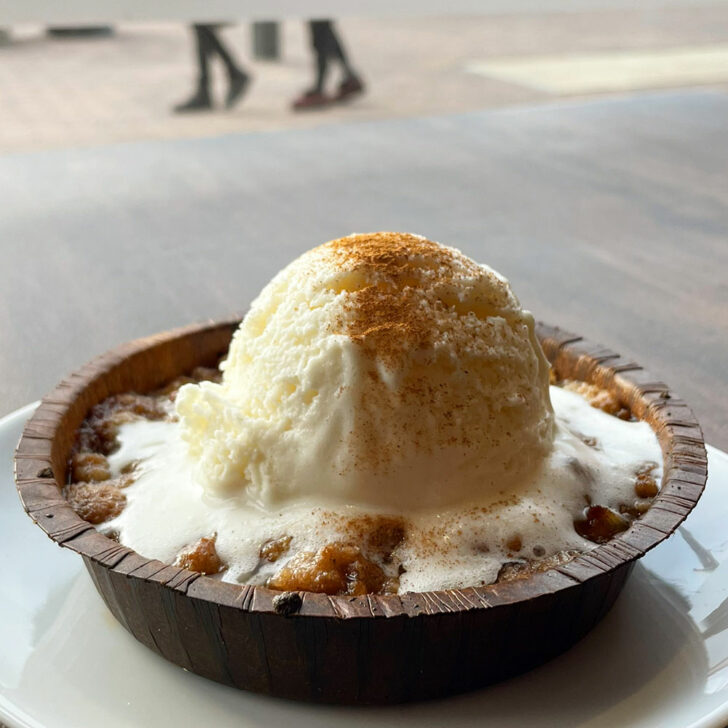 Ice Cream on Dutch Apple Crisp