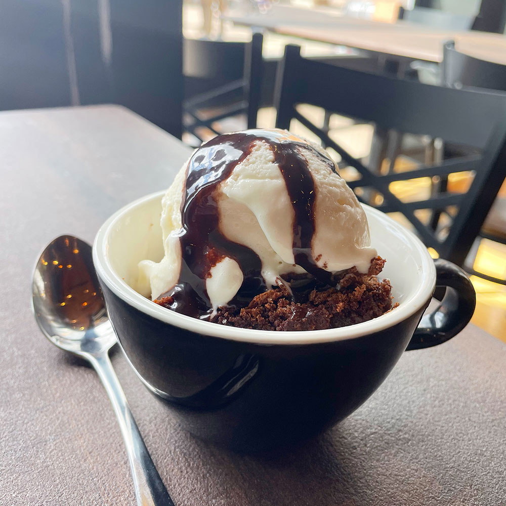 Ice Cream on Espresso Brownie